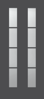 Exterior Door Glass &ndash; Modern Simulated Divided Lites