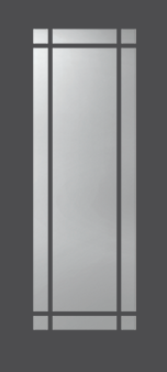 Exterior Door Glass &ndash; Modern Simulated Divided Lites