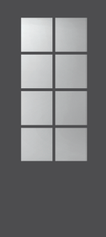 Exterior Door Glass &ndash; Modern Simulated Divided Lites