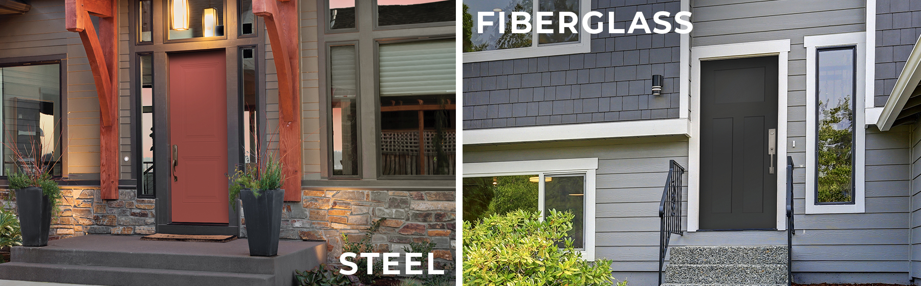 Fiberglass Doors vs. Steel Doors: What’s the Best Exterior Door For You? Fiberglass Doors vs. Steel Doors: What’s the Best Exterior Door For You?