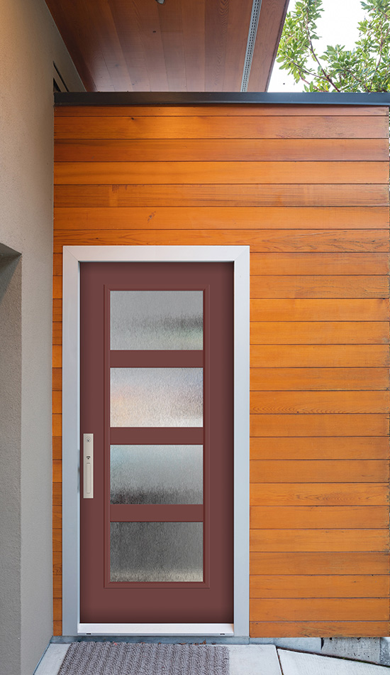 Exterior Door Glass &ndash; Modern Wide Simulated Divided Lites