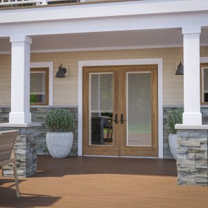 Full-Lite Double Doors with Privacy