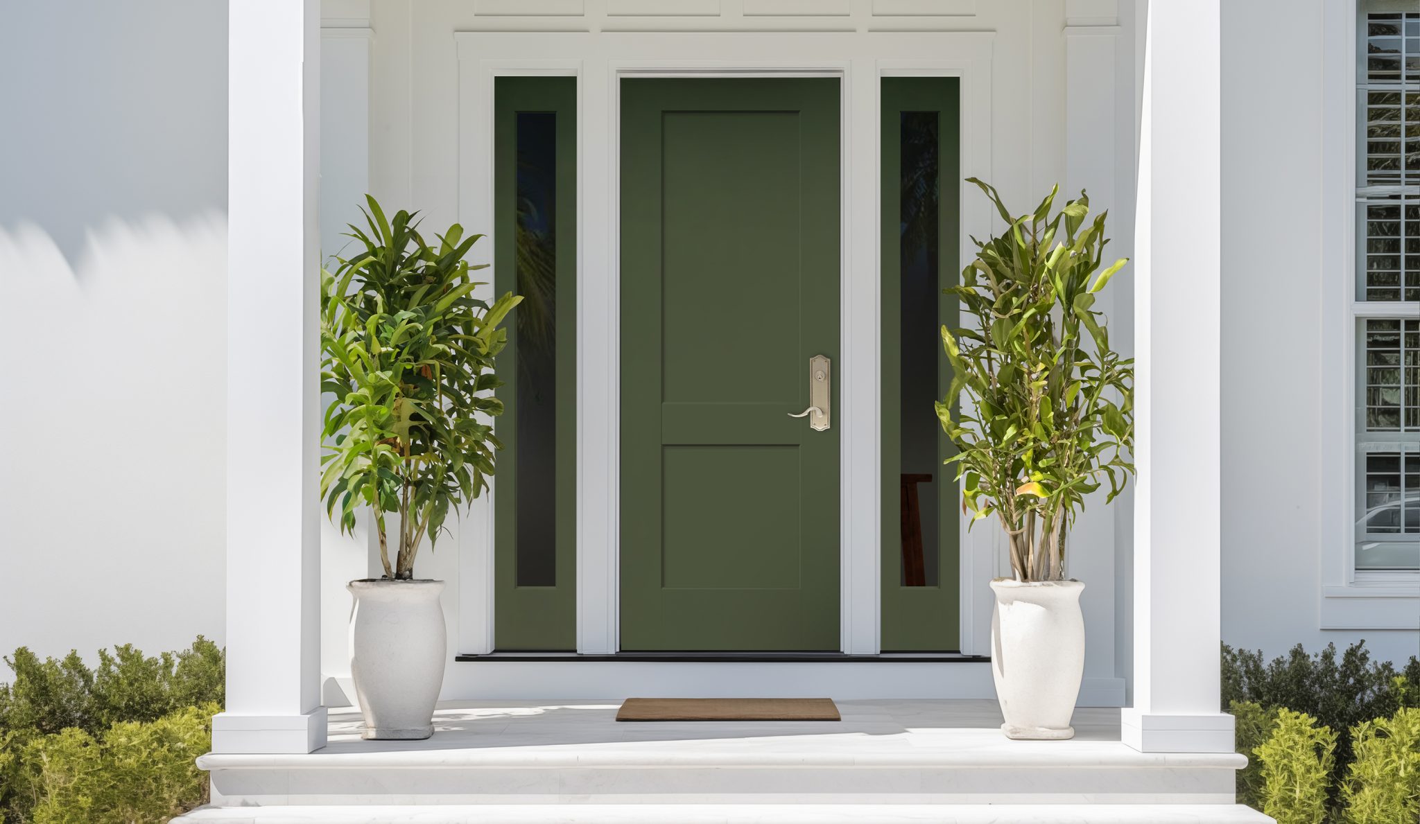 8Foot Custom Green Front Door Waudena
